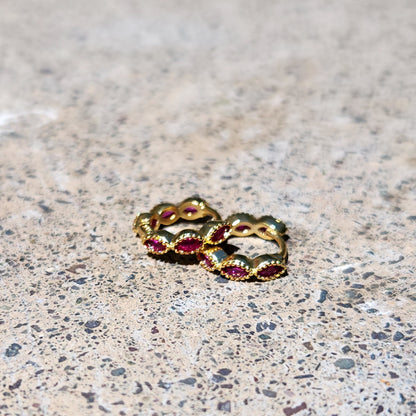 Argollas Marquise Fucsia