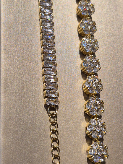 Collar Choker Circonitas Baguettes Blancas