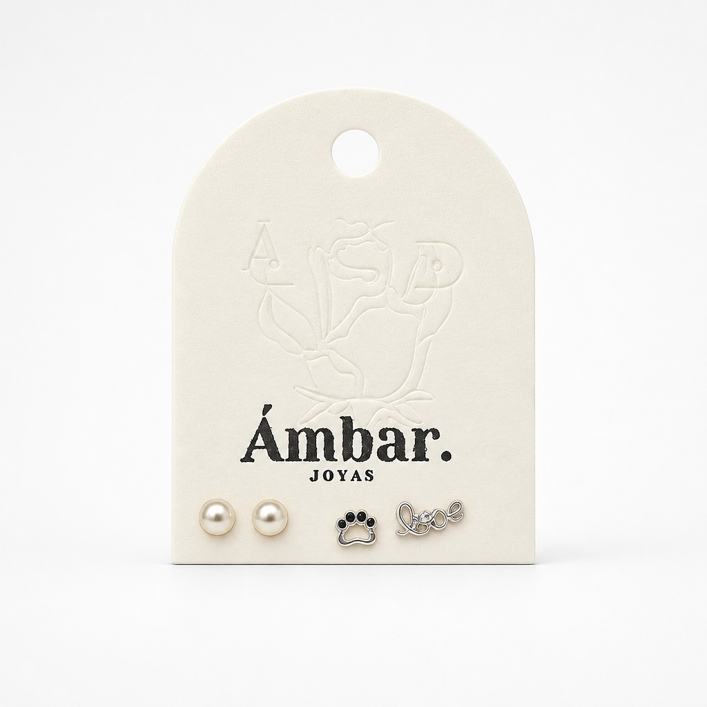 Pack 3 Aros Perrito Pegados – Baño de Plata