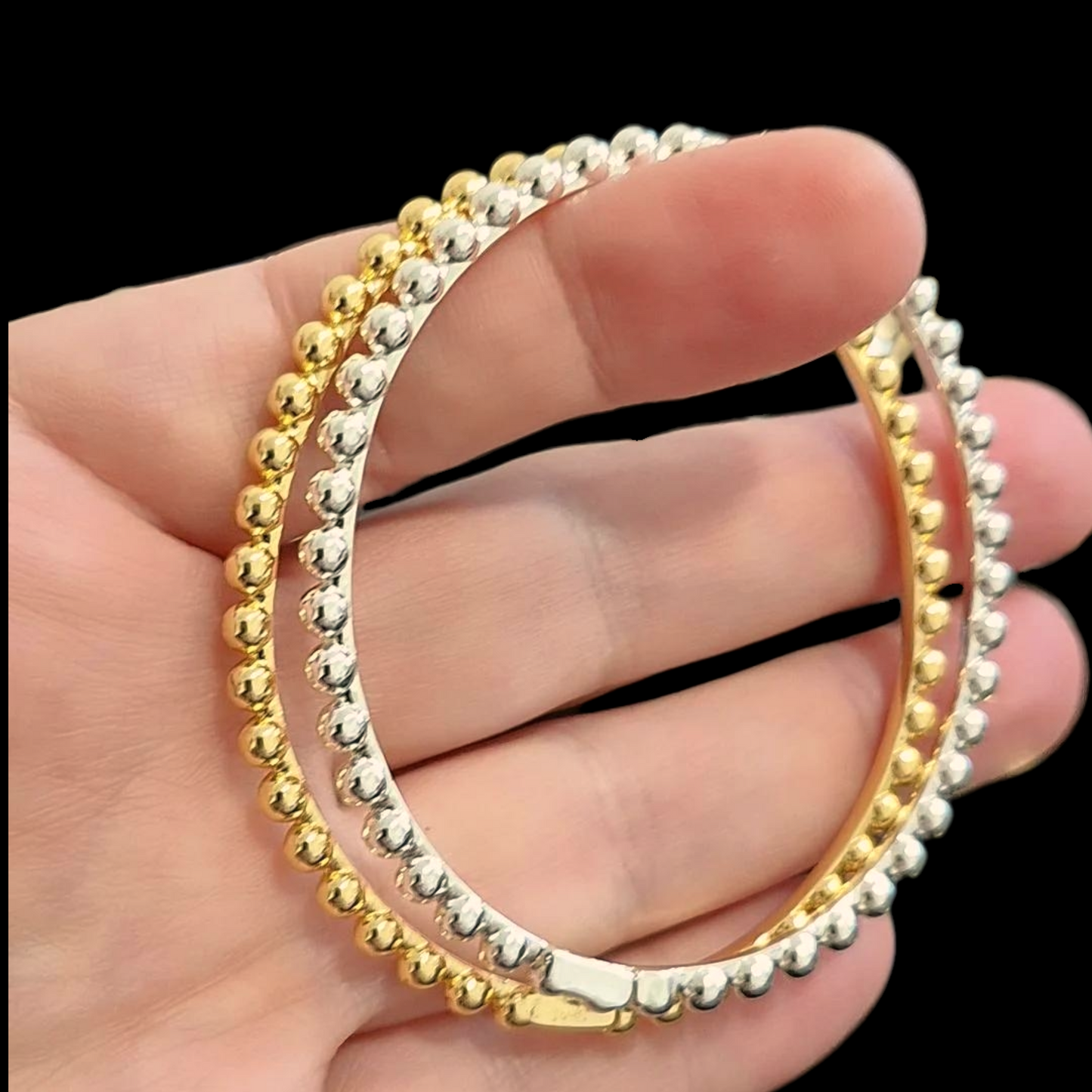 Pulsera Esclava Bolitas Fina | Dorada o Plateada