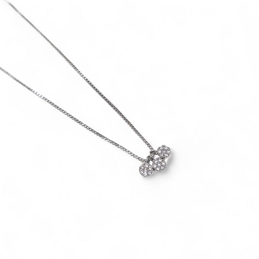 Cadena Ajustable Dije Triple con Baño de Platino - A2107