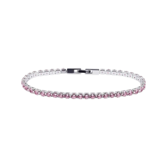 Pulsera Tennis 4mm Rosada