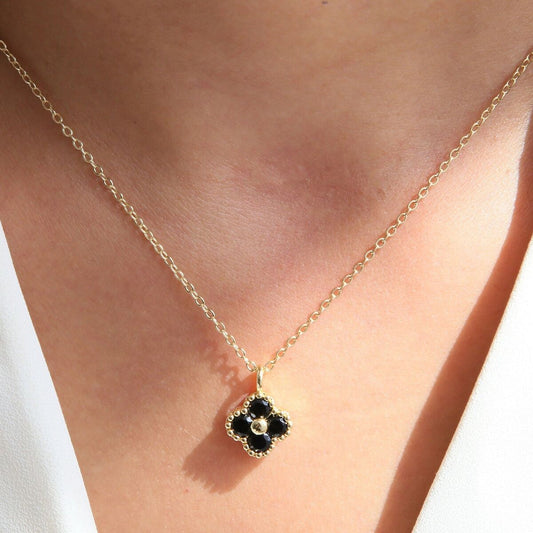 Cadena Mini Clover Negro